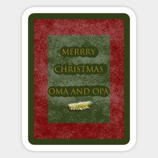 Merry Christmas Oma and Opa Sticker
